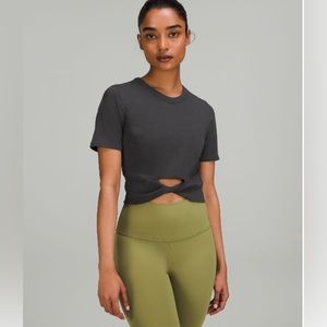 Lululemon cropped cotton ribbed band tshirt